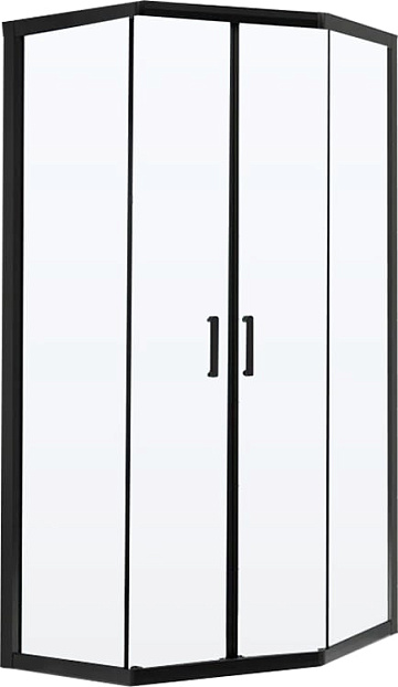 Душевой уголок BelBagno Uno 195 P 2 90 C Nero профиль черный, стекло прозрачное