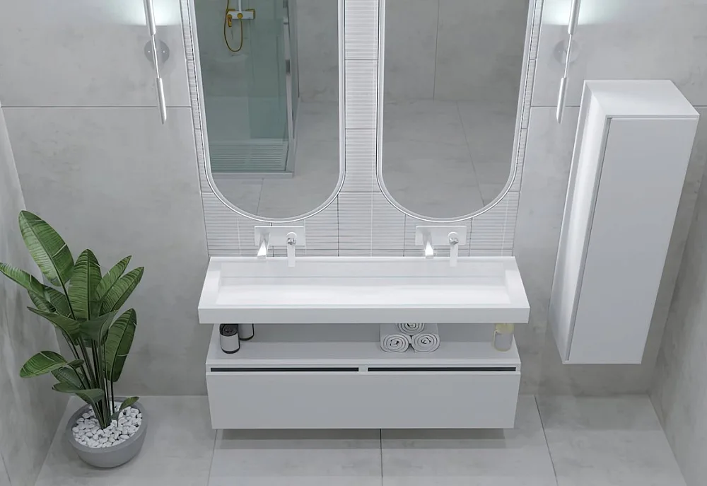 Мебельная раковина Armadi Art Flat 140 см Sancos — официальный сайт