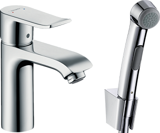 Смеситель для раковины Hansgrohe Metris 31285000 для раковины с гигиеническим душем