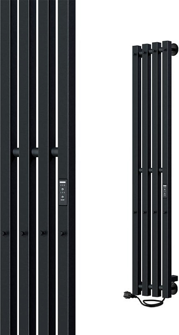 Полотенцесушитель электрический Indigo Style 4 PRO LSPRE120-18BRRt 120х18, черный муар