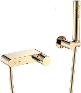 Смеситель для ванны с душем Boheme Stick 123-GG, gold diamond gold