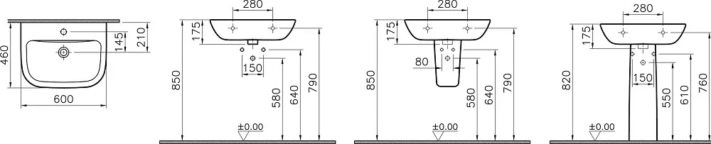 Раковина VitrA S20 5503B003 Sancos — официальный сайт