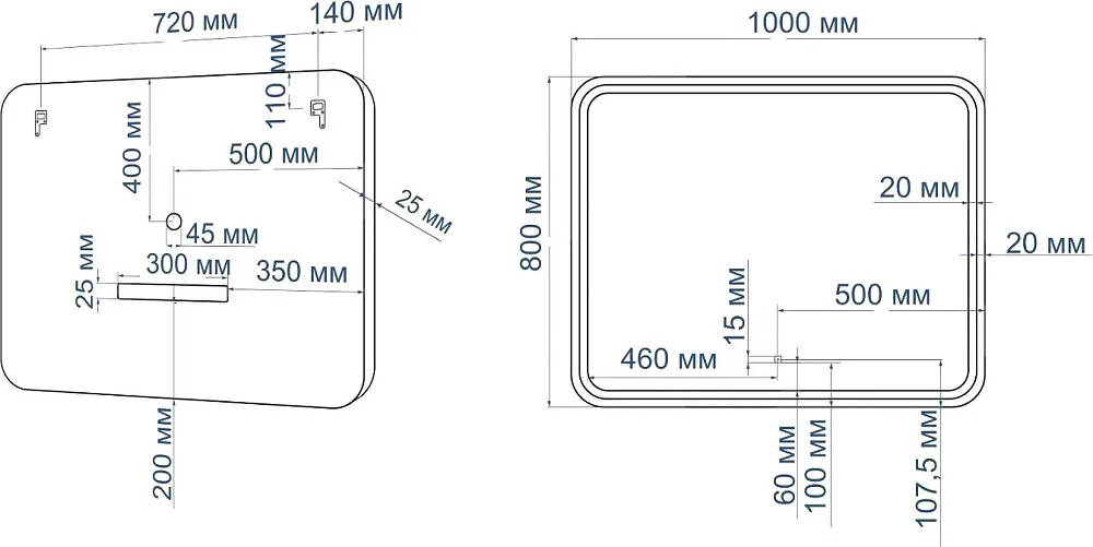 Зеркало Art&Max Genova White 100х80 белое, с LED-подсветкой, 6000К Sancos — официальный сайт