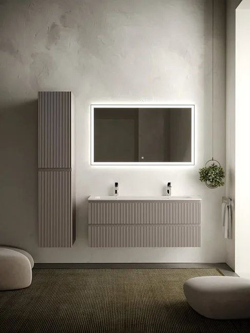 Тумба с раковиной Sancos Snob R 120 см, doha soft, раковина CN7016 Sancos — Оригинал