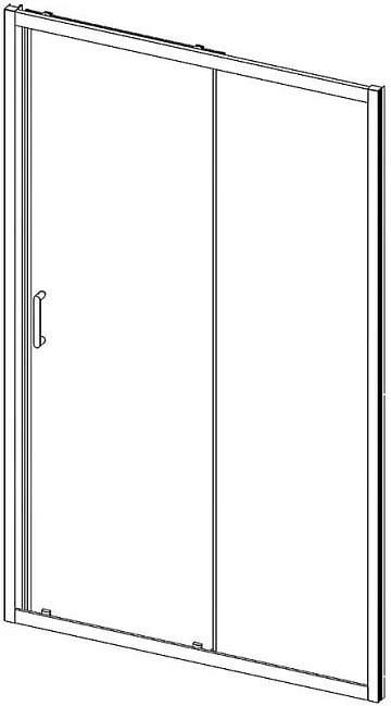 Душевая дверь в нишу Vincea Alpha VDS-3AL120CL 120 см, стекло прозрачное, хром