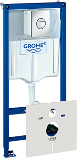 Система инсталляции для унитазов Grohe Rapid SL 38813001, 4 в 1 с кнопкой смыва