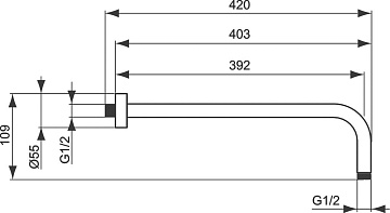 Комплект для ванной Ideal Standard Alpha BD003AA С ВНУТРЕННЕЙ ЧАСТЬЮ