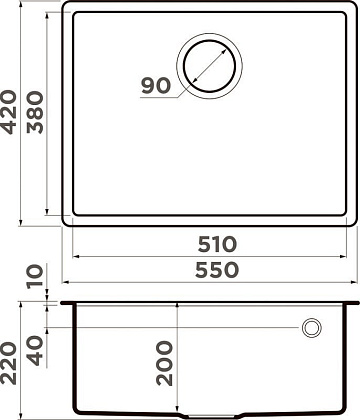 Мойка кухонная Omoikiri Tedori 54-U-GR leningrad grey