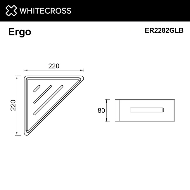 Полка WHITECROSS Ergo ER2282GLB, брашированное золото Sancos — Оригинал