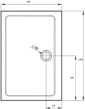 Поддон для душа Radaway Doros D Compact 120x80