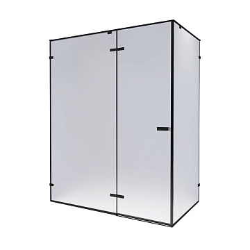 Душевой уголок RGW Stilvoll SV-040 100х90 профиль черный, стекло матовое