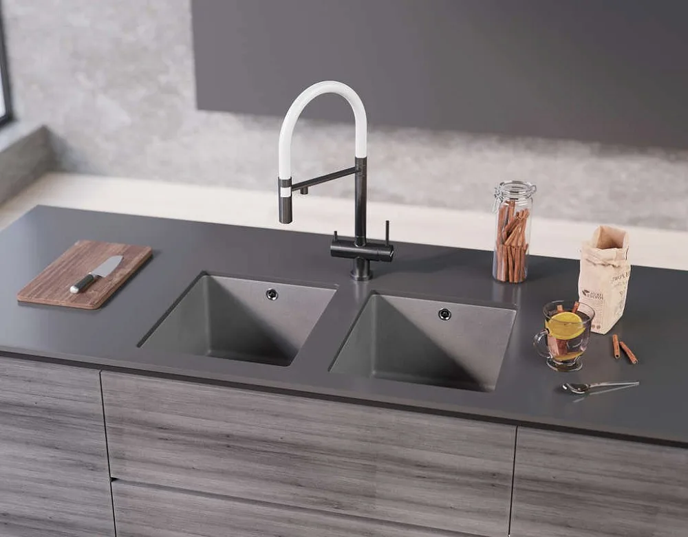 Мойка кухонная Omoikiri Bosen 38-U-GR leningrad grey Sancos — официальный сайт