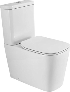 Унитаз-компакт напольный BelBagno Albano BB120CPR безободковый, сиденье BB903SC с микролифтом