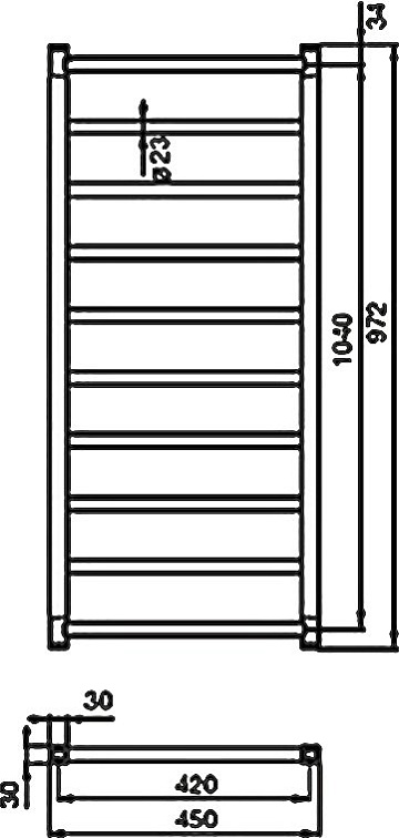 Полотенцесушитель водяной Zehnder Stalox STX-100-045, белый