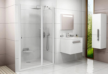 Душевая дверь в нишу Ravak Chrome CSD2-120 Transparent, профиль белый