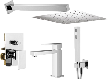 Комплект для ванной Plumberia Selection Tag KITTG15CR53 С ВНУТРЕННЕЙ ЧАСТЬЮ, хром