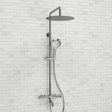 Душевая стойка Wasserkraft Berkel A188.116.101.010.CH Thermo, с термостатом, хром