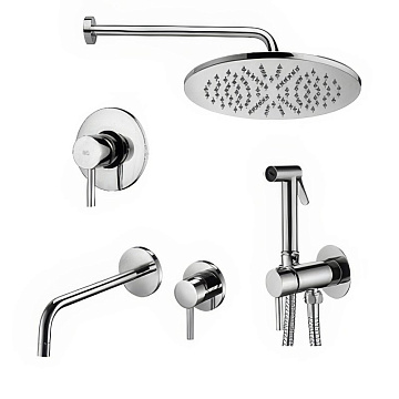 Комплект для ванной Paffoni Light KITZLIG011CR006 С ВНУТРЕННЕЙ ЧАСТЬЮ, хром