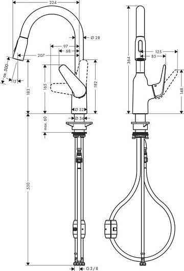 Смеситель для кухни Hansgrohe Focus M42 Focus M42 71801000 хром