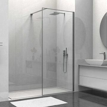Душевая перегородка Walk-In VSW-1HS900CLGM, 900*2000, вороненая сталь, стекло прозрачное