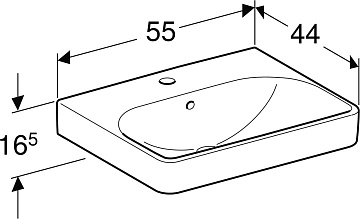 Раковина Geberit Smyle 55 белая