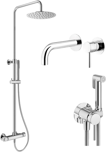 Комплект для ванной Plumberia Selection Ixo KITZXO6302CR210 С ВНУТРЕННЕЙ ЧАСТЬЮ, хром
