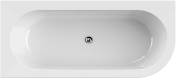 Акриловая ванна Cezares Slim 180x80 см, левая, SLIM CORNER-180-80-60-L-NERO-SET