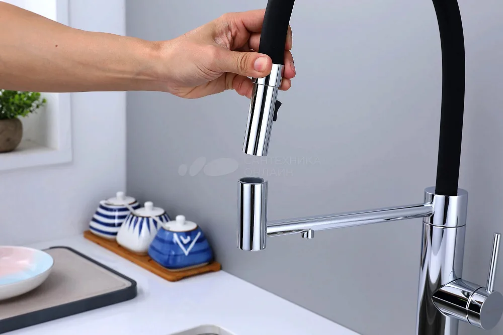 Смеситель для кухни Paulmark Ganymede Ga213199-CR с гибким изливом, хром Sancos — официальный сайт