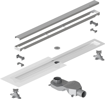Душевой трап (лоток) Boheme Premium Linear 80 см, хром