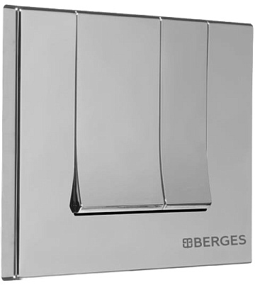 Система инсталляции для унитазов Berges Novum 040242, с кнопкой смыва, матовый хром