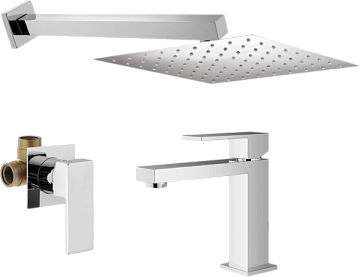 Комплект для ванной Plumberia Selection Tag KITTG01CR53 С ВНУТРЕННЕЙ ЧАСТЬЮ, хром