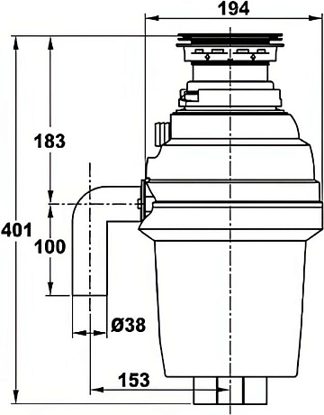 Измельчитель отходов Zorg Inox D ZR-75 D