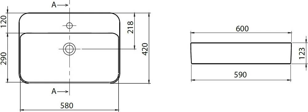 Накладная раковина Allen Brau Liberty 2 60x42, белая Sancos — официальный сайт