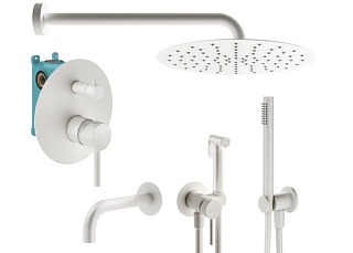 Комплект для ванной Plumberia Selection Ixo KITZXO19BO60 С ВНУТРЕННЕЙ ЧАСТЬЮ, белый матовый
