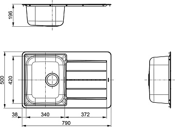 Мойка кухонная Alveus Line Max 80 сталь