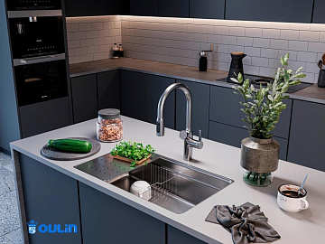 Смеситель для кухни Oulin OL-8018 Satin