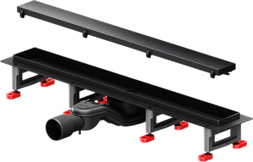 Душевой трап (лоток) AM.PM MasterFlow Tile 60 см, черный матовый
