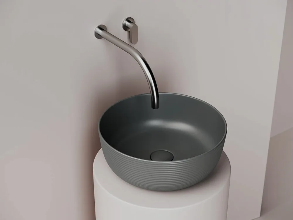 Накладная раковина Ceramicanova Element CN6073MDH матовый темный антрацит Sancos — официальный сайт