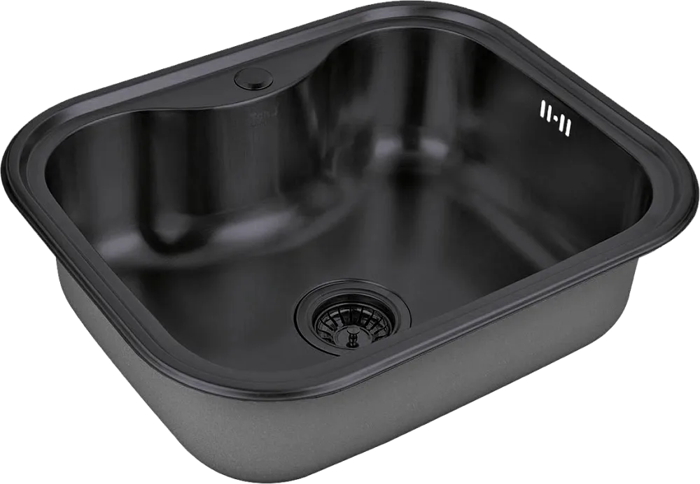 Мойка кухонная Zorg Inox PVD SZR 5848 GRAFIT графит Sancos — официальный сайт
