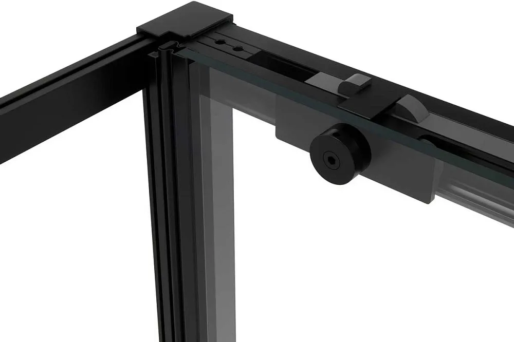Душевой уголок Vincea Slim Soft VSR-1SS1011CLB 110x100, профиль черный, стекло прозрачное Sancos — официальный сайт