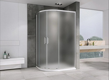 Душевой уголок Abber Schwarzer Diamant AG01128M 120x80, профиль хром матовый, стекло матовое