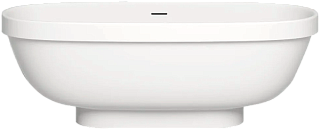 Ванна из искусственного камня Salini Greca S-Stone 180x80 см, отдельностоящая, матовая белая, овальн