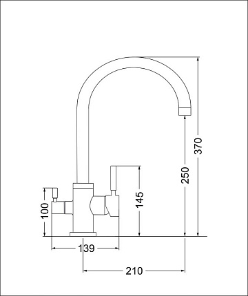 Смеситель для кухни Emar Steel ЕС - 3007 хром