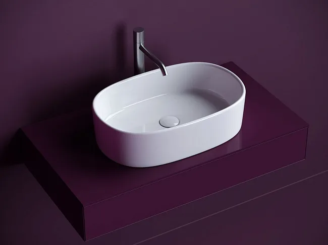 Накладная раковина Ceramicanova Element CN6075 белая глянцевая Sancos — Оригинал