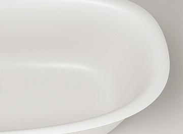 Ванна из искусственного камня Plumberia Selection Seta 170x75 см, отдельностоящая, матовая белая, ов