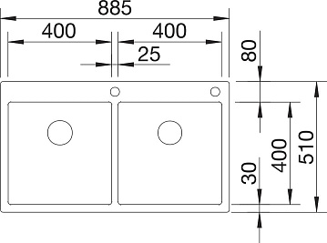 Мойка кухонная Blanco Claron 400/400-IF/А клапан-автомат