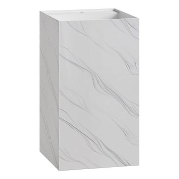 Раковина Boheme Cube 802-CLCT Corian 48х48х85 Calacatta, напольная