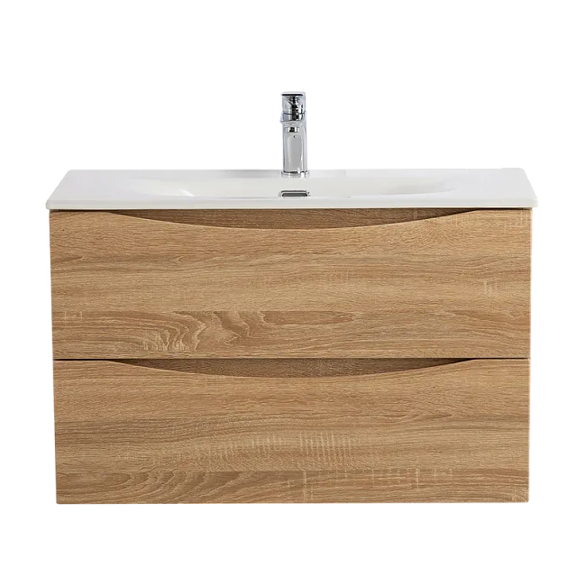 Тумба под раковину без столешницы BelBagno Marino-cer-mini 80 подвесная, rovere bianco Sancos — Оригинал