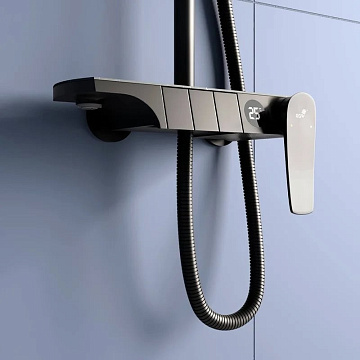 Душевая стойка RGW Shower Panels SP-33B, матовый черный