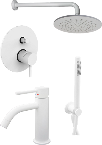 Комплект для ванной Paffoni Light KITLIG015BO071 С ВНУТРЕННЕЙ ЧАСТЬЮ, белый